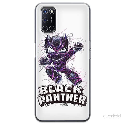 ERT GROUP mobiltelefonfodral för Oppo A92/ A72/ A52 originalt och officiellt licensierat Marvel mönster Black Panther 017 anpassad till formen på mobiltelefonen, fodral tillverkad av TPU plast 5904805232909