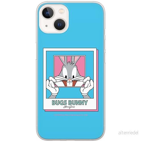 ERT GROUP mobiltelefonfodral för Iphone 13 MINI originalt och officiellt licensierat Looney Tunes mönster Bugs 024 optimalt anpassad till formen på mobiltelefonen, fodral tillverkad av TPU plast 5905795090432