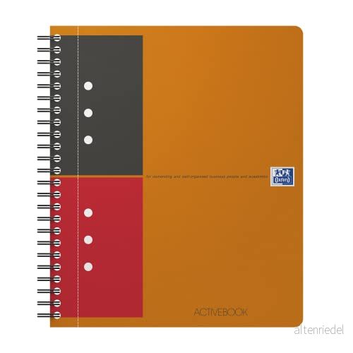 Oxford International Anteckningsbok A5 Fodrad Orange/Svart/Röd 3020120014128