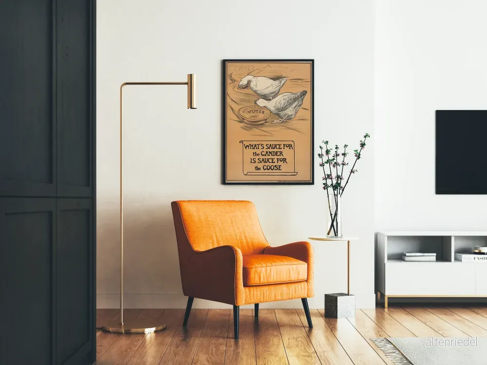 Vintage poster för dekoration « What's Sauce for the Gander is Sauce for the Goose » - Bild 2