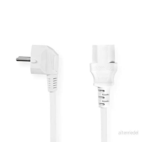 Nedis CEGP10000WT100 strömkabel Schuko kontakt, vinklad IEC 320 C13 10 m vit 5412810281374