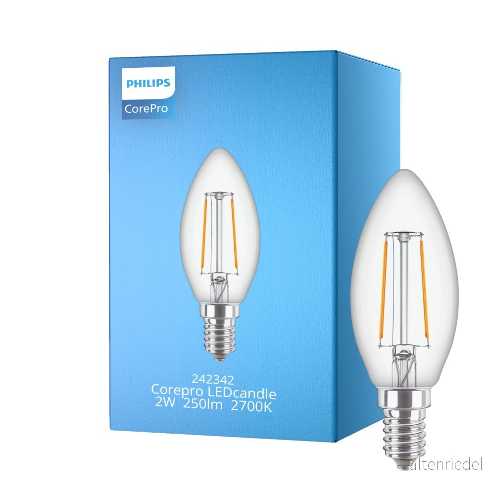 Philips CorePro – LED-glödlampa med filament form: B35 klar finish E14 2 W (motsvarande 25 W) klass E varmt vitt ljus 2700 K 8719514377578 Philips CorePro – LED-glödlampa med filament form: B35 klar finish E14 2 W (motsvarande 25 W) klass E varmt vitt ljus 2700 K 8719514377578