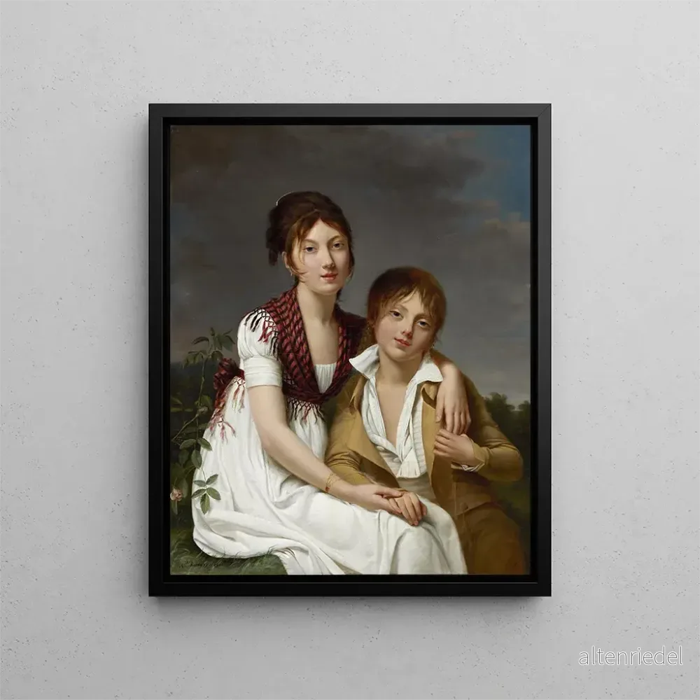 Målning Portrait av Amélie Justine och Charles Édouard Pontois - Adèle Romany | Konsttryck