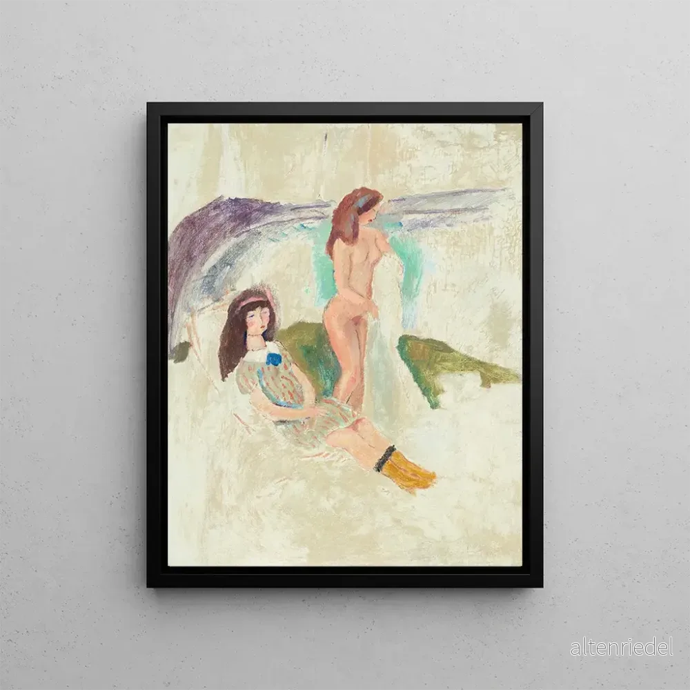 Målning unga flickor i Ostende - Jules Pascin | Konsttryck