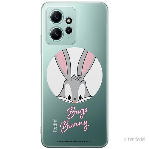 ERT GROUP mobiltelefonfodral för Xiaomi REDMI NOTE 12 4G originalt och officiellt licensierat Looney Tunes mönster Bugs 023 optimalt anpassad till formen på mobiltelefonen, gedeeltelijk transparant 5905795088798