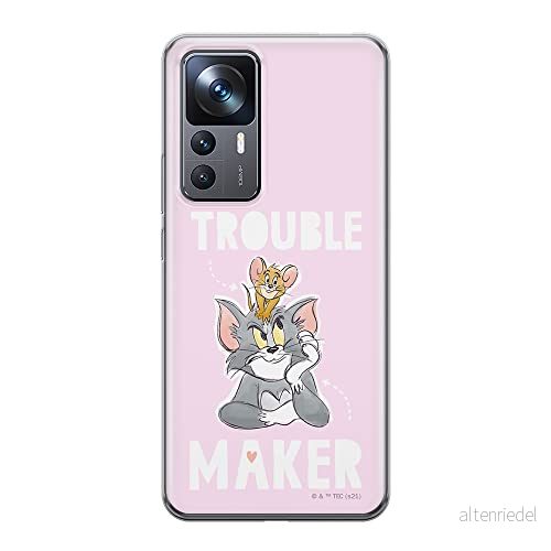 ERT GROUP mobiltelefonfodral för Xiaomi 12T/12T pro/K50 Ultra originalt och officiellt licensierat Tom & Jerry mönster 006 anpassad till formen på mobiltelefonen, fodral tillverkad av TPU plast 5905511588281
