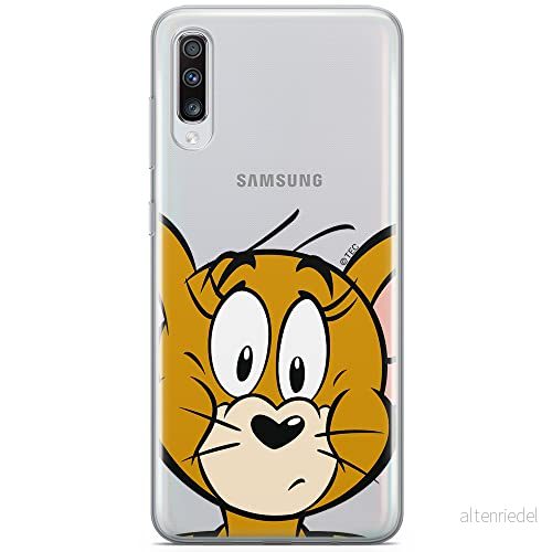 ERT GROUP mobiltelefonfodral för Samsung A70 originalt och officiellt licensierat Tom and Jerry mönster 002 optimalt anpassad till formen på mobiltelefonen, gedeeltelijk transparant 5902980472745