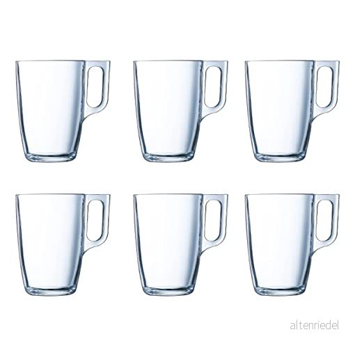 Luminarc Kaffemugg för mikrovågsugn, glas, 6 stycken 32 cl 8414793643870