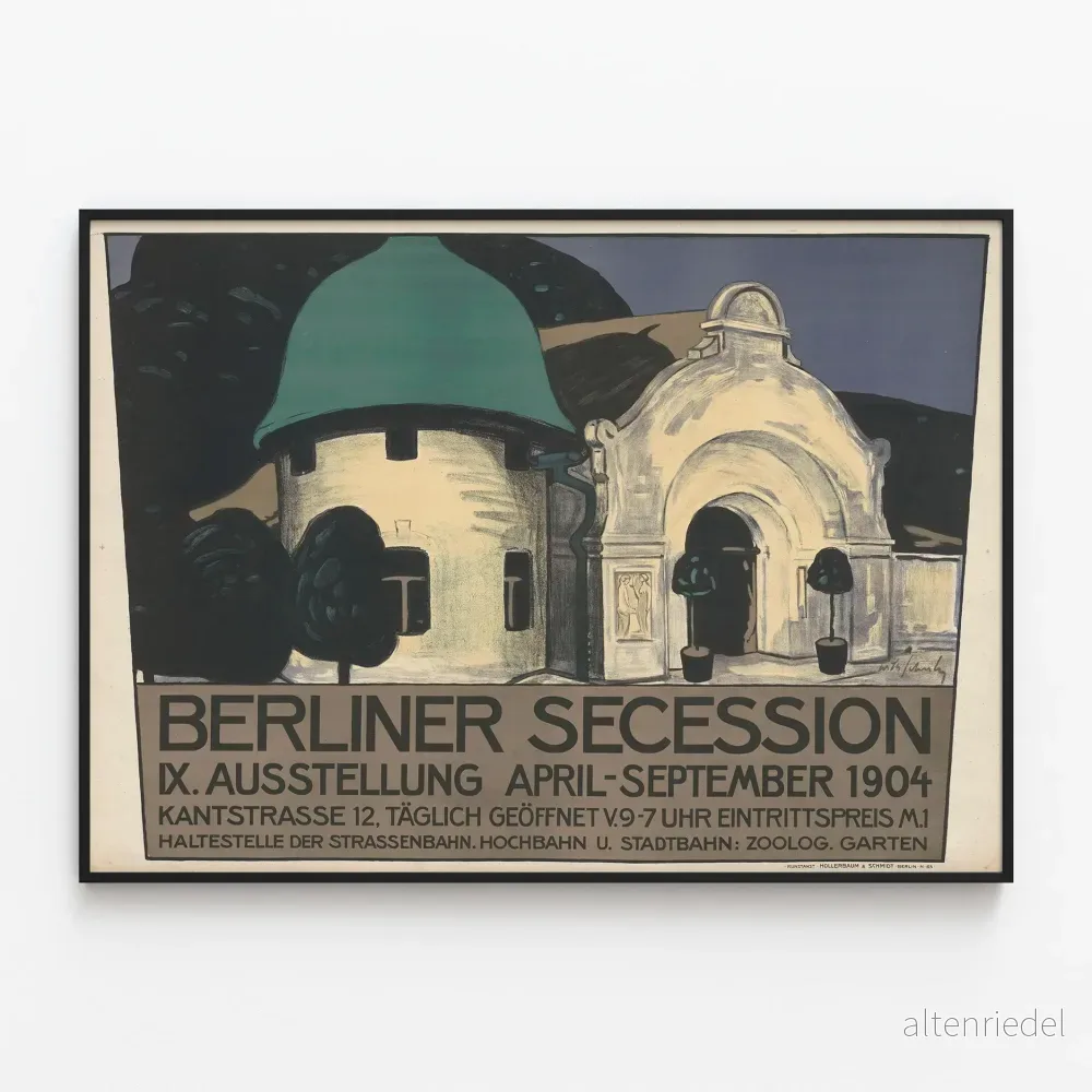 Vintageposter för Berliner Secession-utställningen 1904