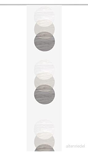 84826 OLEG skjutgardin/skjutgardin, transparent med Scherli, färg: sten (grå brun), storlek: (145 x 57 cm) 4056751320788