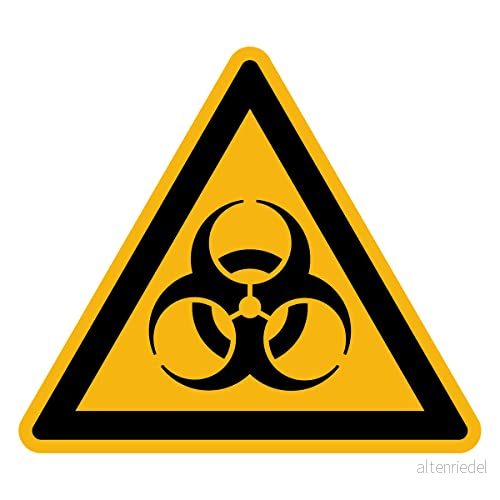 Danger Warning NF ISO7010 klistermärke laminerad triangulär och UV resistent ekologisk risk 60 x cm 5415231814985