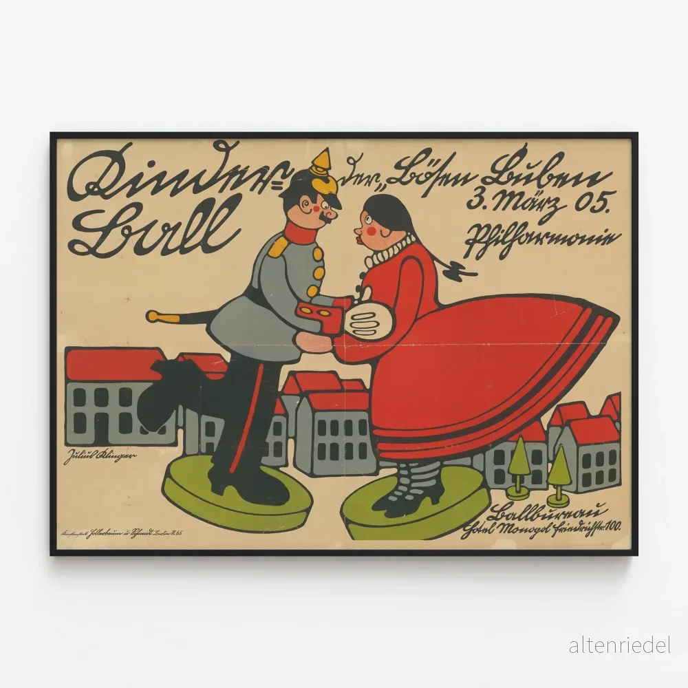 Vintageposter Kinderball Der Bosen Buben 1905