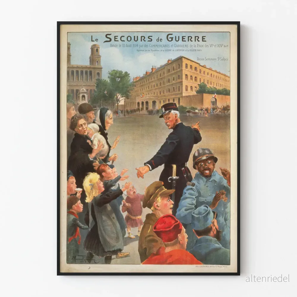 Vintageposter Krigets hjälp - Historisk väggdekoration
