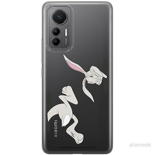 ERT GROUP mobiltelefonfodral för Xiaomi 12 LITE originalt och officiellt licensierat Looney Tunes mönster Bugs 016 optimalt anpassad till formen på mobiltelefonen, gedeeltelijk transparant 5905795079390