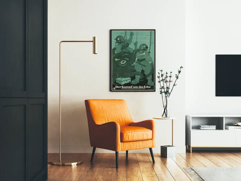 Vintage poster för dykning under vatten och bläckfisk - Bild 2