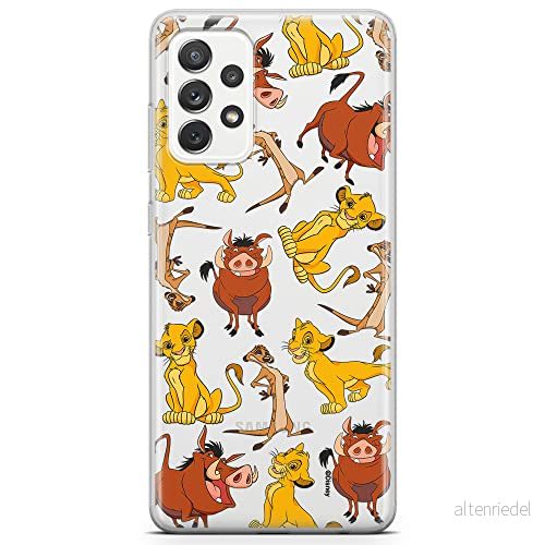 ERT GROUP mobiltelefonfodral för Samsung A72 5G originalt och officiellt licensierat Disney mönster Simba & Friends 010 optimalt anpassad till formen på mobiltelefonen, gedeeltelijk transparant 5905131792365