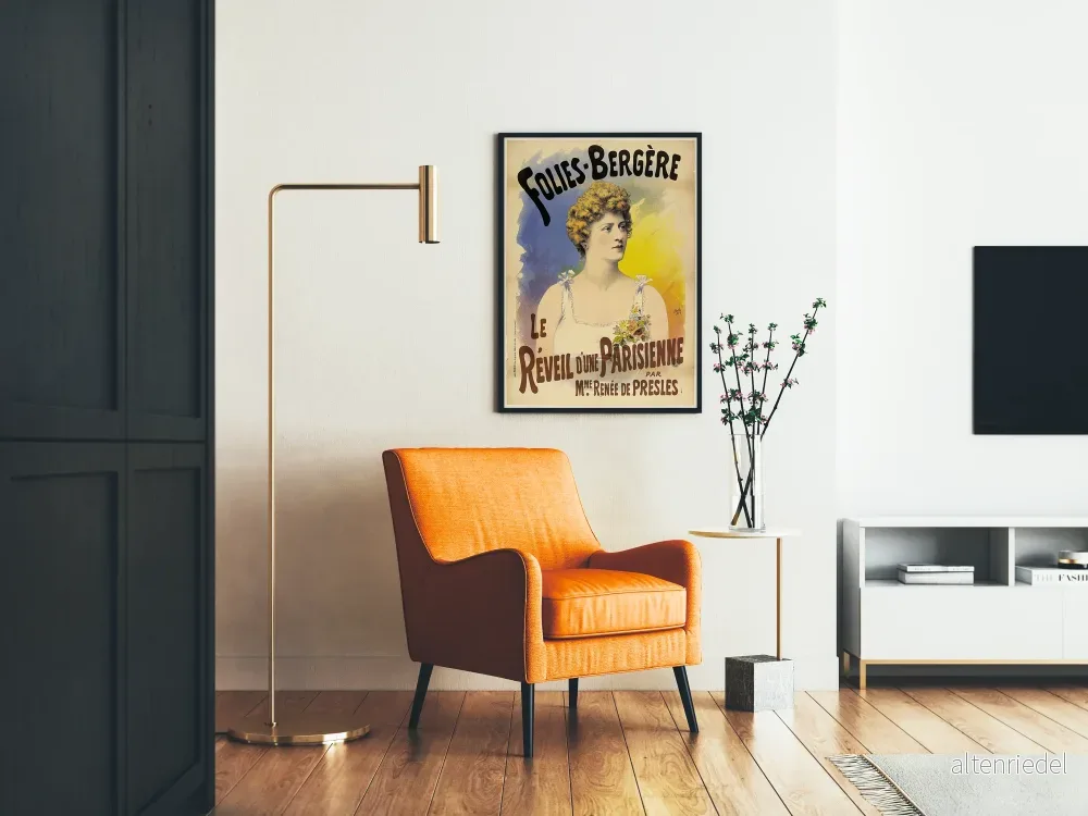 Vintageposter Folies Bergère - En Parisiskas väckarklocka - Bild 2