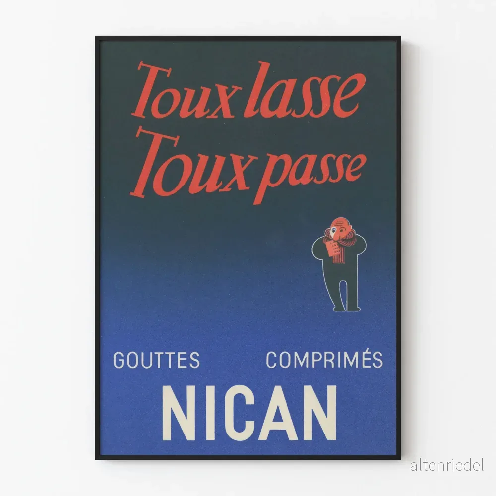 Vintageposter för Nican - Retro väggdekoration för hälsa