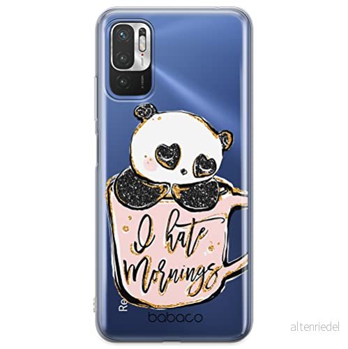ERT GROUP mobiltelefonfodral för Xiaomi REDMI NOTE 10 5G / POCO M3 PRO originalt och officiellt licensierat Babaco mönster Panda 005 anpassad till formen på mobiltelefonen, gedeeltelijk transparant 5904805417498