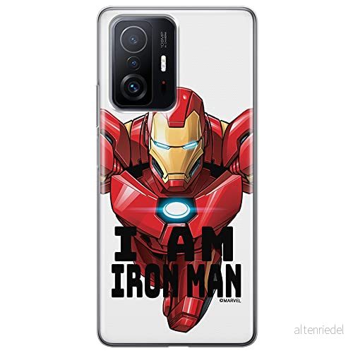 ERT GROUP mobiltelefonfodral för Xiaomi 11T 5G / PRO originalt och officiellt licensierat Marvel mönster Iron Man 029 anpassad till formen på mobiltelefonen, fodral tillverkad av TPU plast 5904805560484