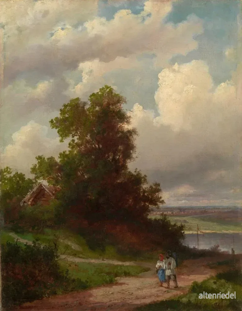 Målning Väg vid Volgas strand - Alexei Kondratievich Savrasov | Konsttryck - Bild 2