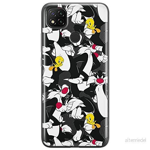 ERT GROUP mobiltelefonfodral för Xiaomi REDMI 9C originalt och officiellt licensierat Looney Tunes mönster Sylvester & Tweety 004 anpassad till formen på mobiltelefonen, gedeeltelijk transparant 5903040282342