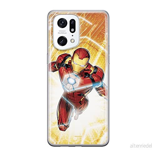 ERT GROUP mobiltelefonfodral för Oppo FIND X5 PRO originalt och officiellt licensierat Marvel mönster Iron Man 007 optimalt anpassad till formen på mobiltelefonen, fodral tillverkad av TPU plast 5905511401375