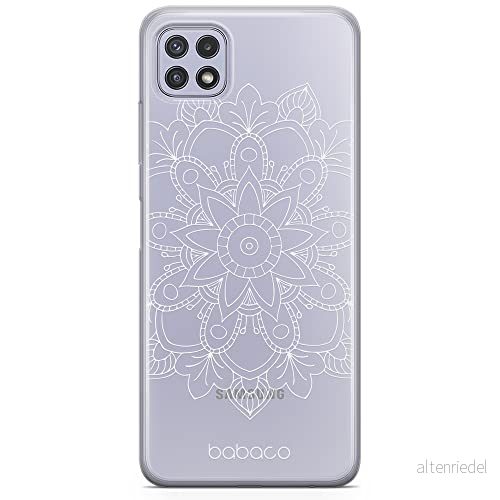ERT GROUP mobiltelefonfodral för Samsung A22 5G originalt och officiellt licensierat Babaco mönster Mandalas 006 Vit optimalt anpassad till formen på mobiltelefonen, gedeeltelijk transparant 5904805840739