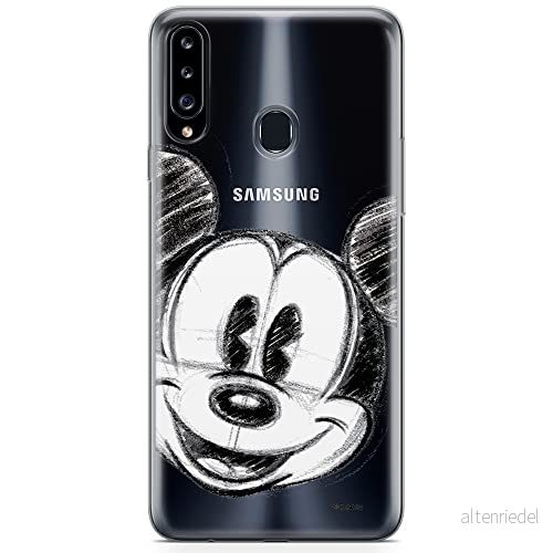 ERT GROUP mobiltelefonfodral för Samsung A20S originalt och officiellt licensierat Disney mönster Mickey 004 optimalt anpassad till formen på mobiltelefonen, gedeeltelijk transparant 5904805435560