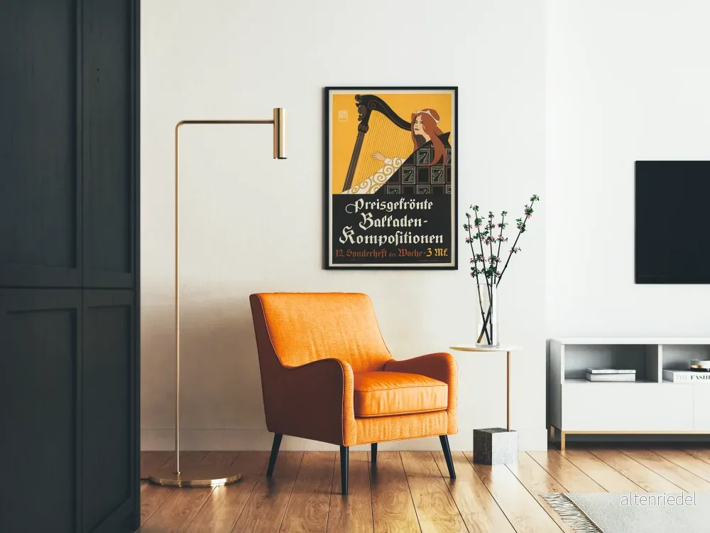 Vintageposter Pris för Ballader Konstnärlig komposition - Bild 2