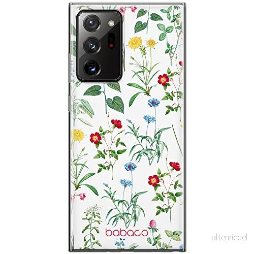 ERT GROUP mobiltelefonfodral för Samsung GALAXY NOTE 20 ULTRA originalt och officiellt licensierat Babaco mönster Flowers 042 anpassad till formen på mobiltelefonen, fodral tillverkad av TPU plast 5905131315212