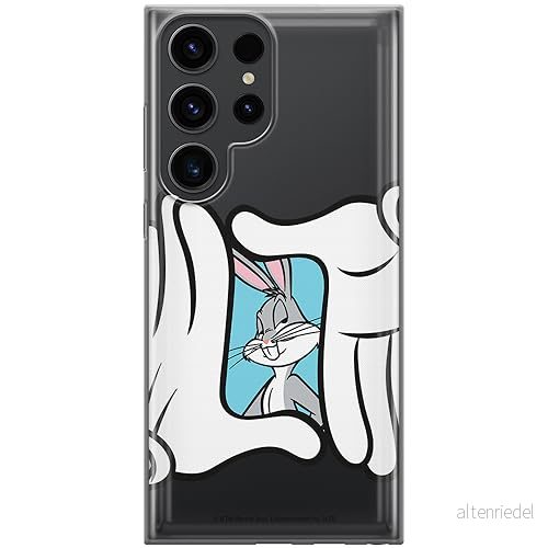 ERT GROUP mobiltelefonfodral för Samsung S23 ULTRA originalt och officiellt licensierat Looney Tunes mönster Bugs 025 optimalt anpassad till formen på mobiltelefonen, gedeeltelijk transparant 5905795091538
