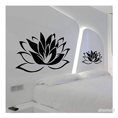 ambiance live väggklistermärke lotusblomma 40 x 29 cm svart 5415231254132