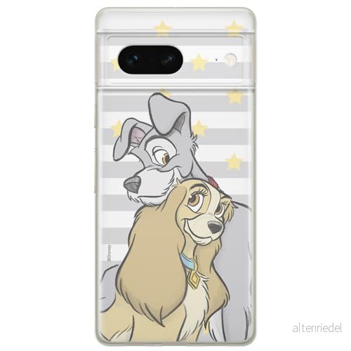 ERT GROUP mobiltelefonfodral för Google PIXEL 7 originalt och officiellt licensierat Disney mönster Lady and the Tramp 001 anpassad till formen på mobiltelefonen, fodral tillverkad av TPU plast 5905795159078