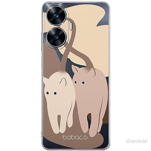ERT GROUP mobiltelefonfodral för Realme C55 originalt och officiellt licensierat Babaco mönster Cats 002 optimalt anpassad till formen på mobiltelefonen, gedeeltelijk transparant 5905511868390