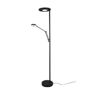 Trio Lighting LED uplight golvlampa Barrie med läslampa svart matt 4017807467598 Trio Lighting LED uplight golvlampa Barrie med läslampa svart matt 4017807467598