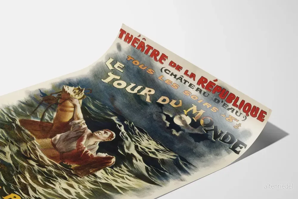 Vintageposter av "Le Tour du Monde d'un Enfant de Paris" - Bild 3