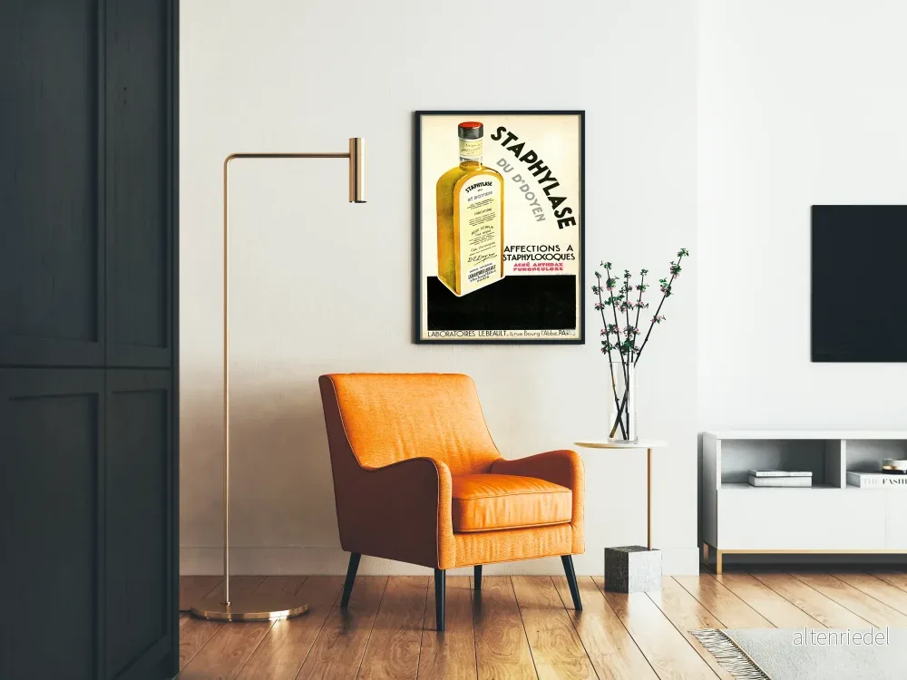 Vintage reklamposter för Staphylase av Dr Doyen - Medicinsk väggdekoration - Bild 2