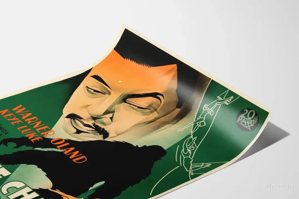 Vintageposter med Charlie Chan på cirkus - retro väggdekoration - Bild 3
