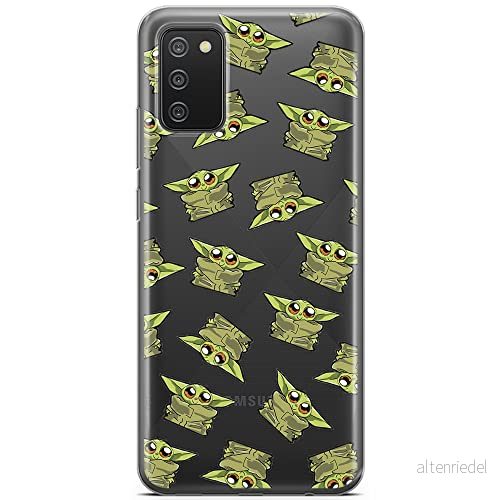 ERT GROUP mobiltelefonfodral för Samsung A02S originalt och officiellt licensierat Star Wars mönster Baby Yoda 008 optimalt anpassad till formen på mobiltelefonen, gedeeltelijk transparant 5903040232347