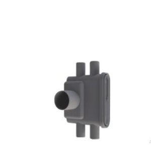 Unidrain outlet unit w/horizontal Ø75 mm incl. water trap and fire horizontal side inlets Ø40 5707692007991
