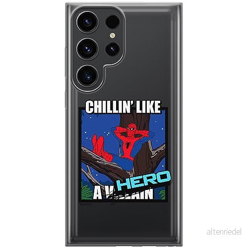 ERT GROUP mobiltelefonfodral för Samsung S23 ULTRA originalt och officiellt licensierat Marvel mönster Spider Man 033 optimalt anpassad till formen på mobiltelefonen, gedeeltelijk transparant 5905795009212