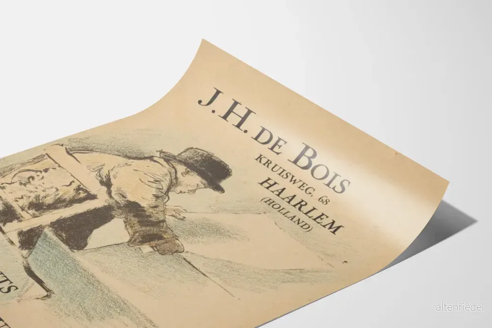 Vintageposter J.H. de Bois - Illustration Man med hatt - Bild 3
