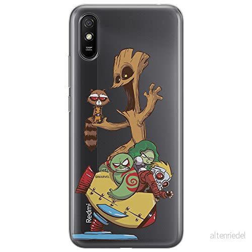 ERT GROUP mobiltelefonfodral för Xiaomi REDMI 9A originalt och officiellt licensierat Marvel mönster Guardians of the Galaxy 020 anpassad till formen på mobiltelefonen, gedeeltelijk transparant 5903040298015