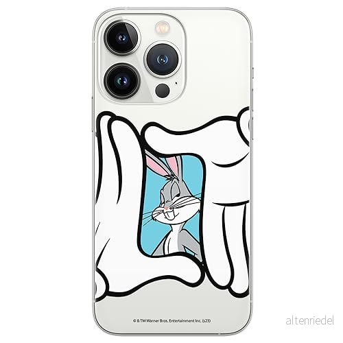 ERT GROUP mobiltelefonfodral för Iphone 13 PRO MAX originalt och officiellt licensierat Looney Tunes mönster Bugs 025 optimalt anpassad till formen på mobiltelefonen, gedeeltelijk transparant 5905795091255