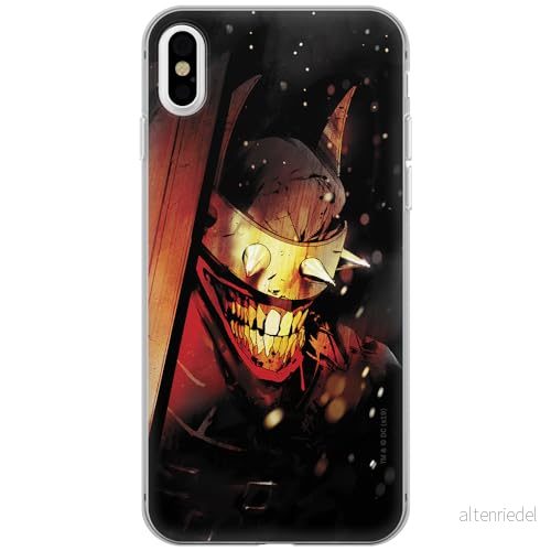 ERT GROUP mobiltelefonfodral för Apple Iphone XS Max originalt och officiellt licensierat DC mönster Batman Who Laughs 005 Vit anpassad till formen på mobiltelefonen, fodral tillverkad av TPU plast 5902980684964