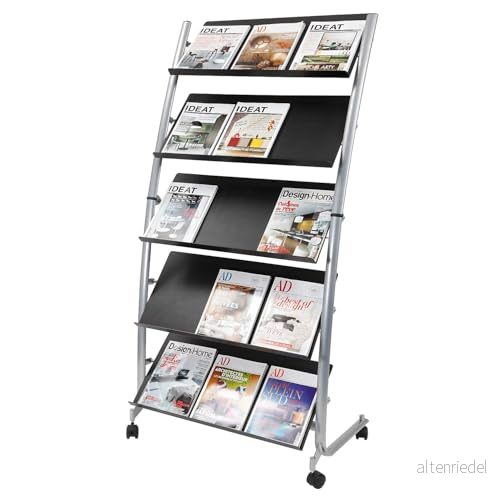 Alba mobil litteraturdisplay, 5 nivåer, metallisk grå och Svart (DD5GM) Stor 3129710009275