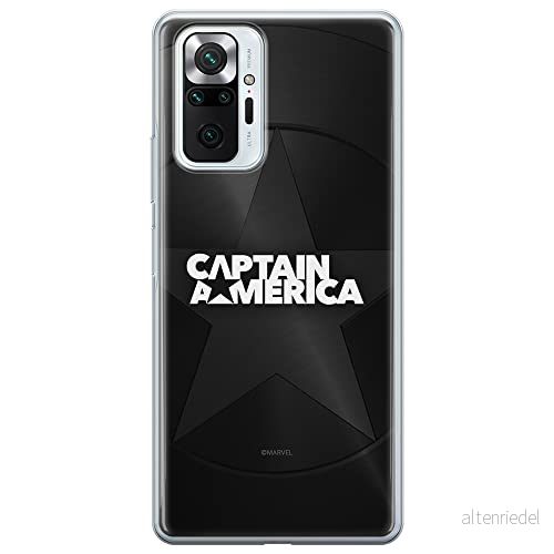 ERT GROUP mobiltelefonfodral för Xiaomi REDMI NOTE 10 PRO originalt och officiellt licensierat Marvel mönster Captain America 024 anpassad till formen på mobiltelefonen, fodral tillverkad av TPU plast 5903932822465