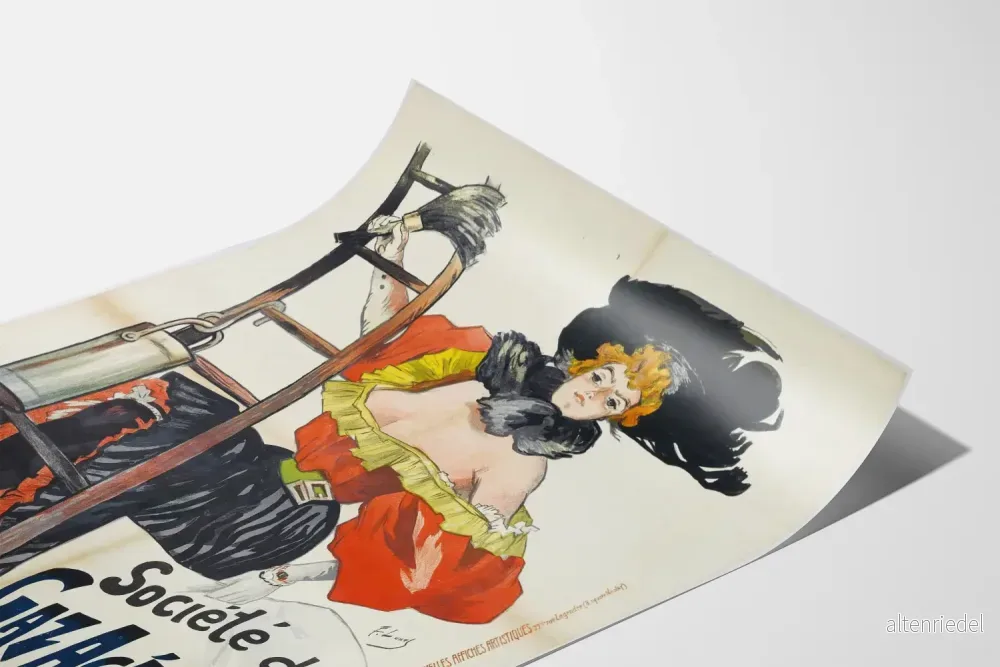 Vintageposter från Société du Gaz Acétylène – väggdekoration - Bild 3