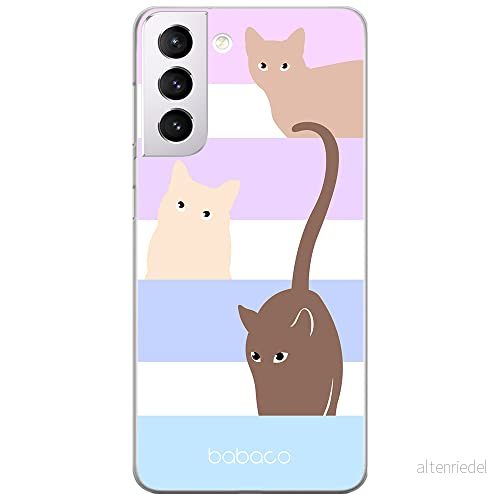 ERT GROUP mobiltelefonfodral för Samsung S21 originalt och officiellt licensierat Babaco mönster Cats 014 optimalt anpassad till formen på mobiltelefonen, fodral tillverkad av TPU plast 5905131096197